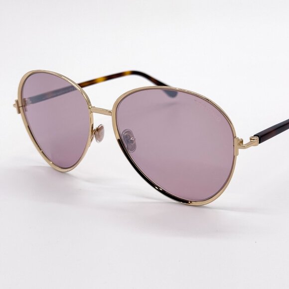 NEW TOM FORD RIO FT1028 32Z WOMEN AVIATOR SUNGLASSES FT1028/S GOLD PINK main image 9